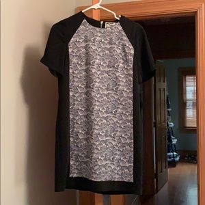 Shift Dress, Black & Gray